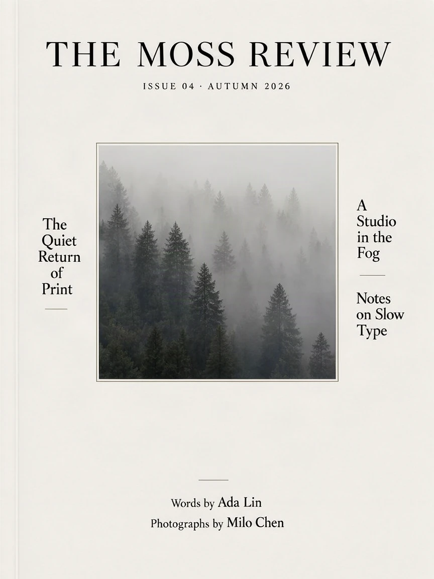 English editorial cover — MOSS-Image benchmark output