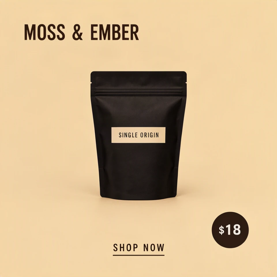 Product ad with price badge — MOSS-Image benchmark output