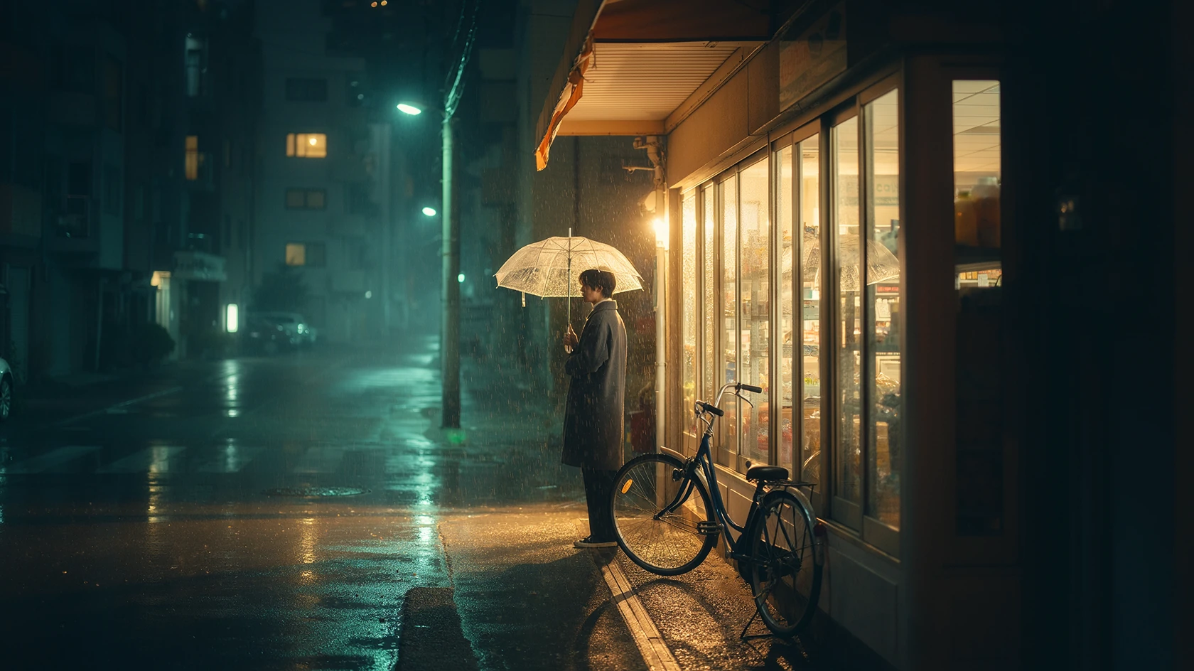 Rainy convenience store